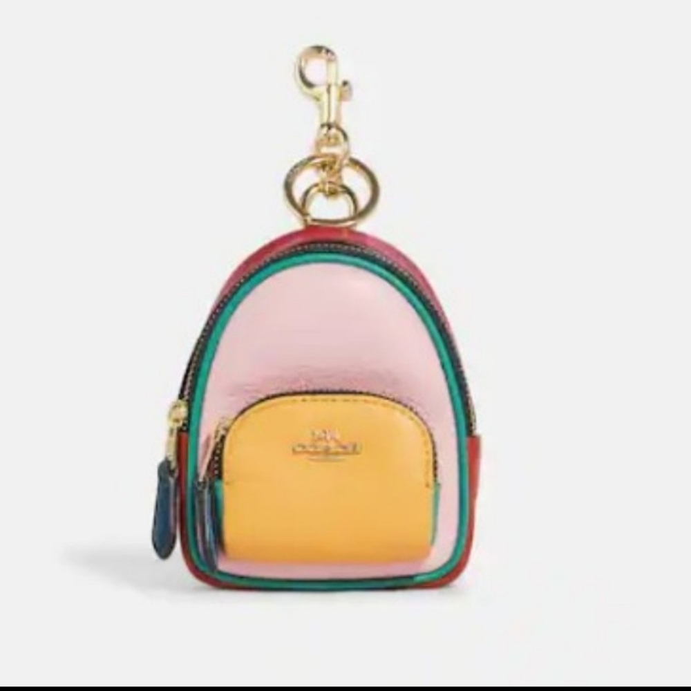 Coach Mini Court Backpack Bag Charm Gem